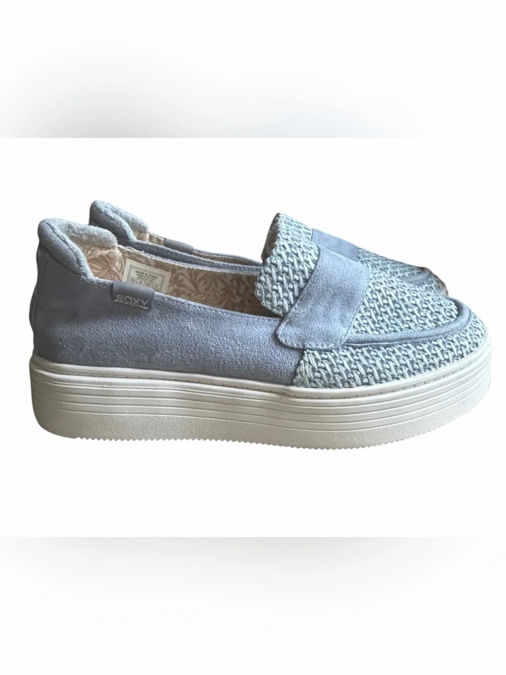 Roxy Sheilahh Platform Sneaker Loafer. 2-Tone Blue, Size 8.5 - RUNS SMALL. Comfy
